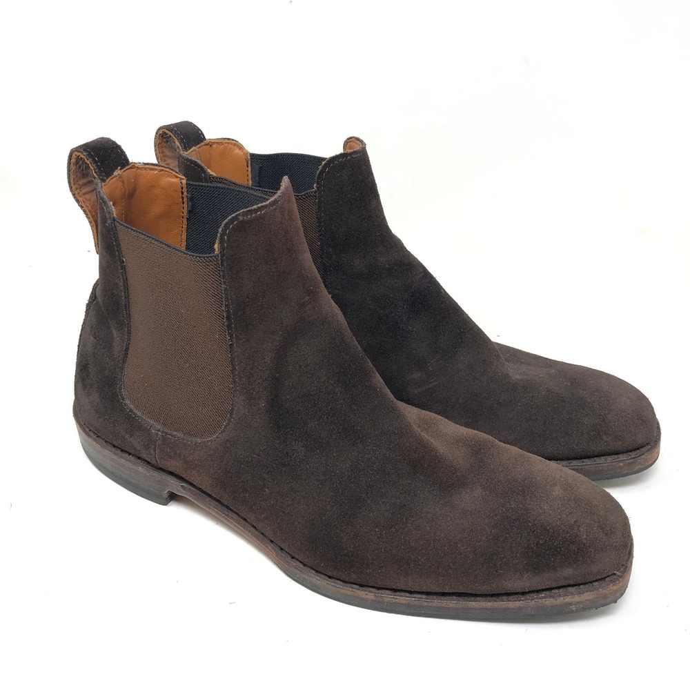 Allen Edmonds Mens 9 E Chelsea Boots Liverpool Brown Suede Pull On